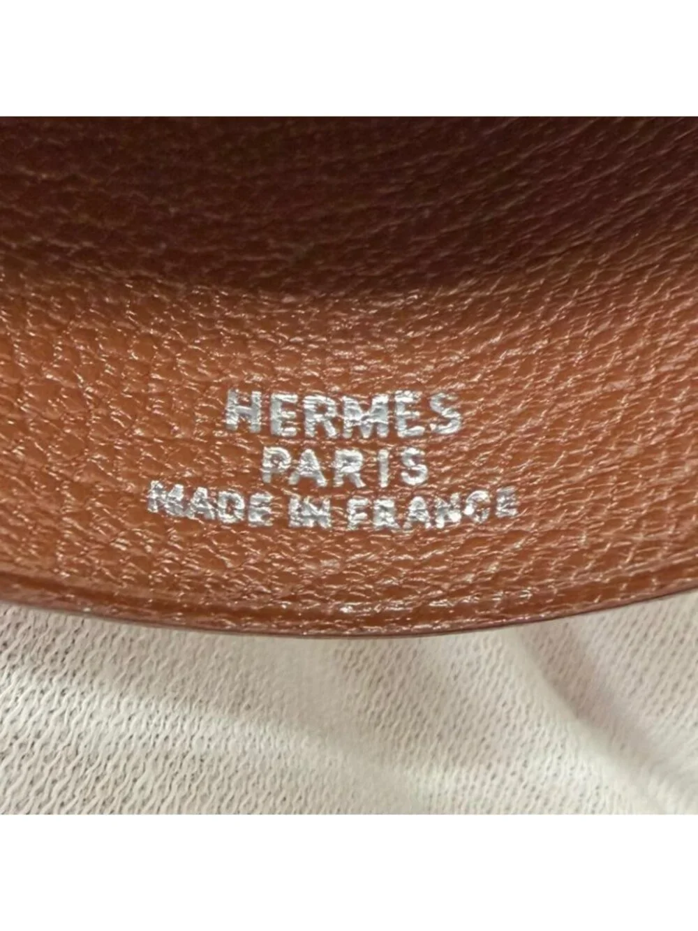 Hermes Vintage Box Calf Martin Margiela Era Clochette Leather Necklace Gold